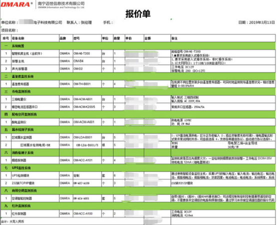 機(jī)柜環(huán)境監(jiān)控系統(tǒng)設(shè)備報價清單可靈活配置